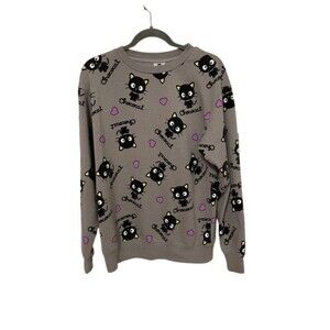 Sanrio Bioworld Chococat Graphic Sweatshirt Womens Size XS Gray Hello Kitty